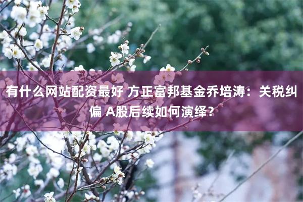 有什么网站配资最好 方正富邦基金乔培涛：关税纠偏 A股后续如何演绎？