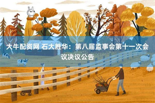 大牛配资网 石大胜华:第八届监事会第十一次会议决议公告