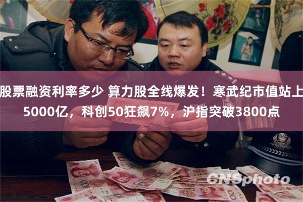股票融资利率多少 算力股全线爆发！寒武纪市值站上5000亿，科创50狂飙7%，沪指突破3800点